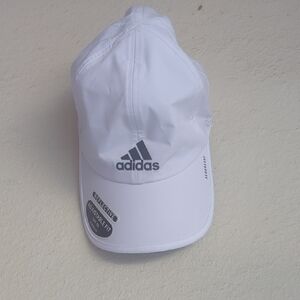 Adidas Men's White Swim Cap with Black Logo